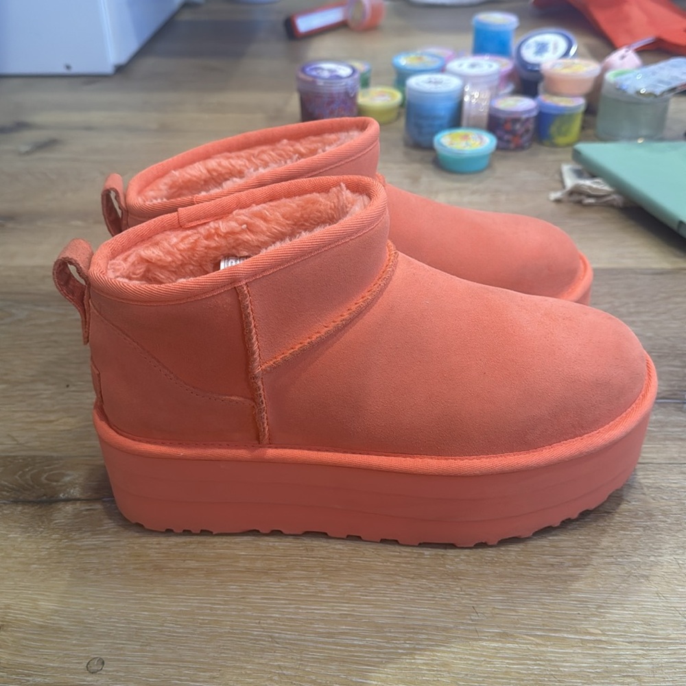 This Is An Ugg Platform Mini Boot In Color Salmon… - image 2
